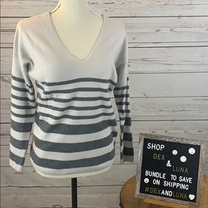Banana Republic V-neck striped sweater